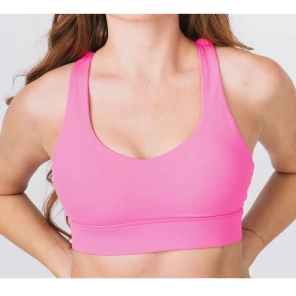 Zyia Hot Pink Light and Tight Strappy Bra
